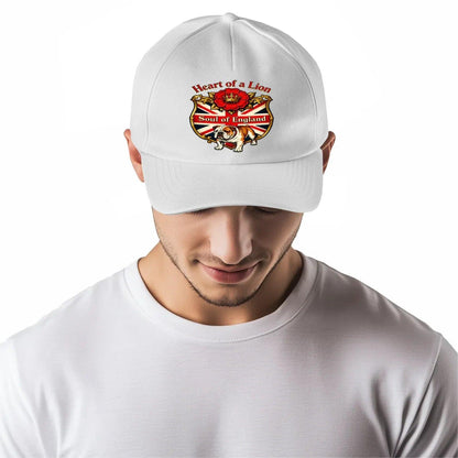 English Lion Baseball Cap - Heart of a DTG-printed Crest Hat - Celtic Wolfwear