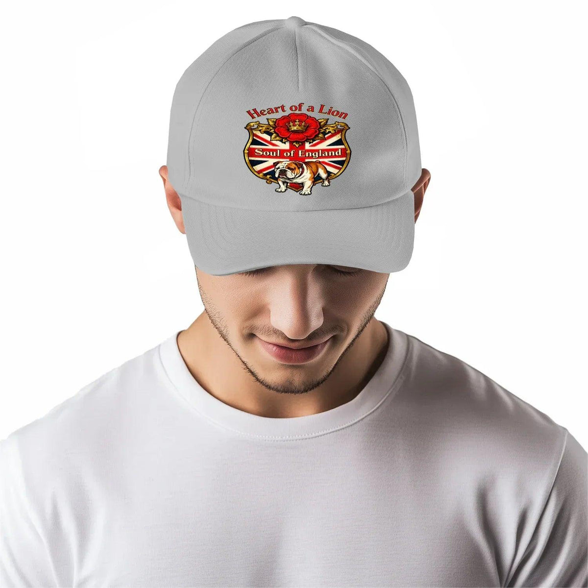 English Lion Baseball Cap - Heart of a DTG-printed Crest Hat - Celtic Wolfwear