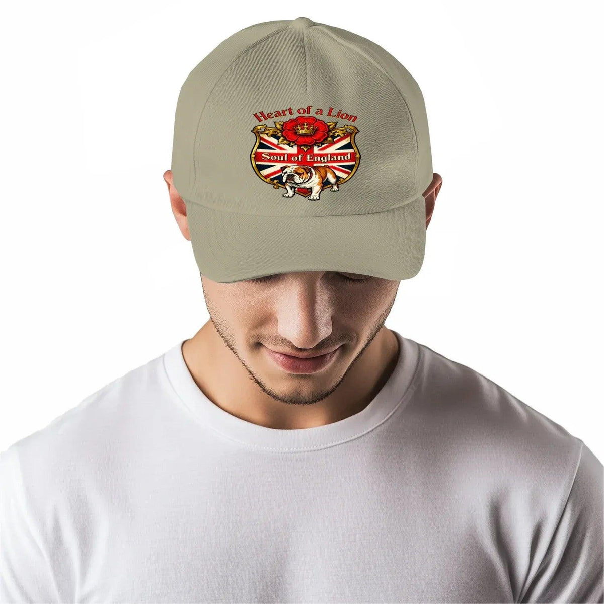 English Lion Baseball Cap - Heart of a DTG-printed Crest Hat - Celtic Wolfwear