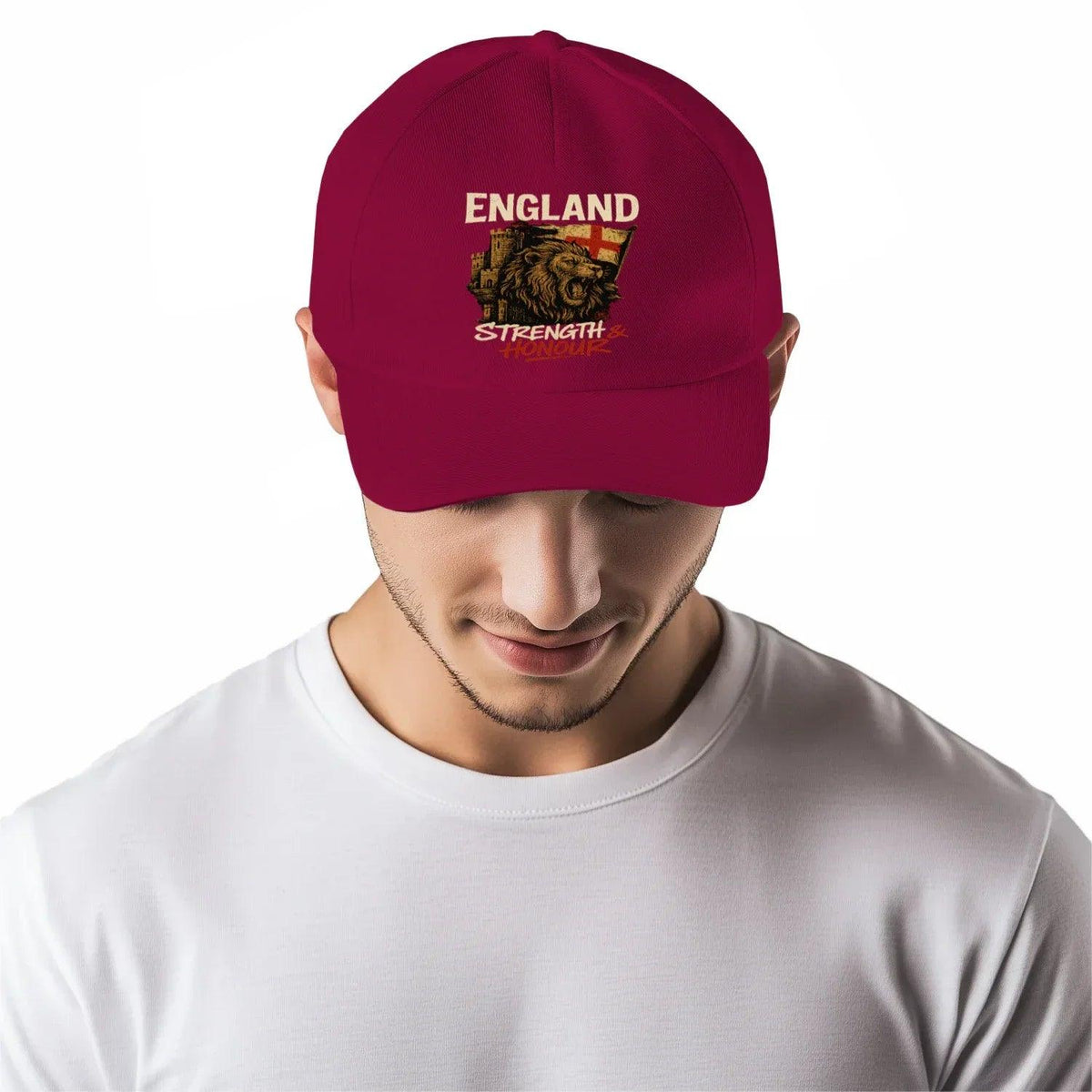 English Lion Baseball Cap - Royal 01, Matchday Headwear - Celtic Wolfwear