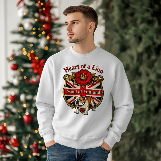 English Lion Sweatshirt - Heart of a Crew Brand, Unisex - Celtic Wolfwear