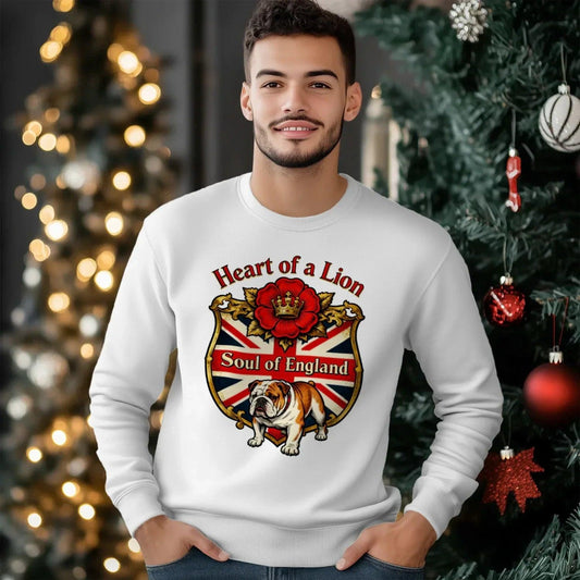 English Lion Sweatshirt - Heart of a Crew Brand, Unisex - Celtic Wolfwear