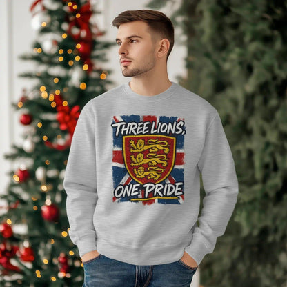 English Lion Sweatshirt - Heraldic Lions Red UK, Unisex - Celtic Wolfwear