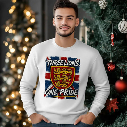 English Lion Sweatshirt - Heraldic Lions Red UK, Unisex - Celtic Wolfwear