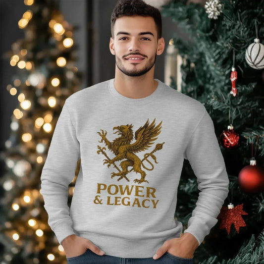 English Lion Sweatshirt - Heritage Gold Crest Ltd Unisex - Celtic Wolfwear