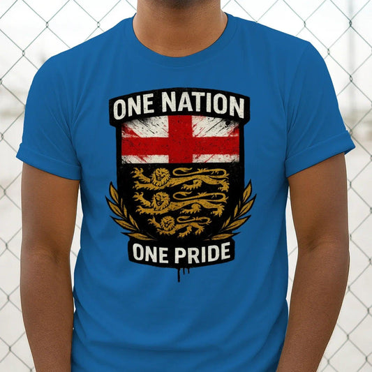 English Lion T-Shirt - Football One Nation One Pride Lions - Celtic Wolfwear