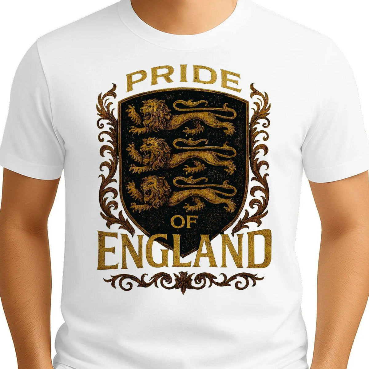 English Lion T-Shirt - Heraldic Lions Shield Tee Unisex - Celtic Wolfwear