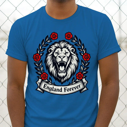 English Lion T-Shirt - Roaring Tee UK Unisex Streetwear - Celtic Wolfwear
