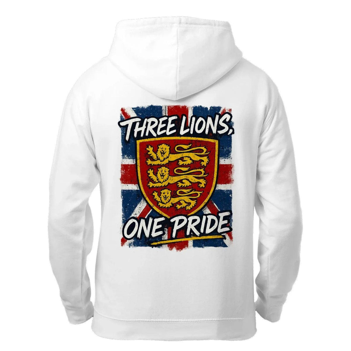 English Lion Zip Hoodie - Heraldic Lions Heritage Unisex - Celtic Wolfwear