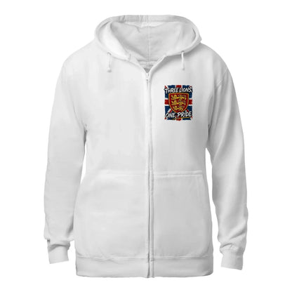 English Lion Zip Hoodie - Heraldic Lions Heritage Unisex - Celtic Wolfwear