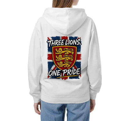 English Lion Zip Hoodie - Heraldic Lions Heritage Unisex - Celtic Wolfwear