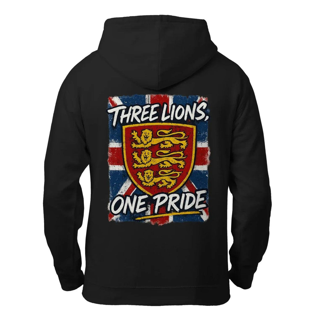 English Lion Zip Hoodie - Heraldic Lions Heritage Unisex - Celtic Wolfwear