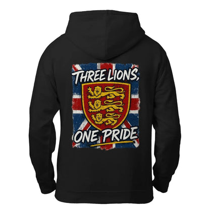 English Lion Zip Hoodie - Heraldic Lions Heritage Unisex - Celtic Wolfwear