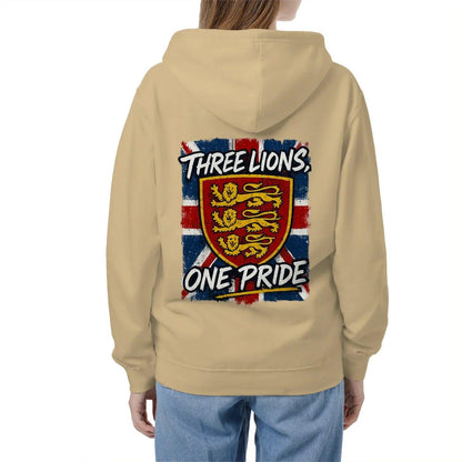 English Lion Zip Hoodie - Heraldic Lions Heritage Unisex - Celtic Wolfwear