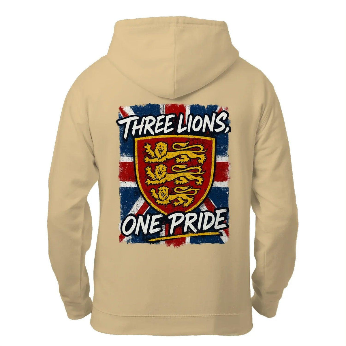 English Lion Zip Hoodie - Heraldic Lions Heritage Unisex - Celtic Wolfwear