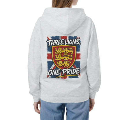 English Lion Zip Hoodie - Heraldic Lions Heritage Unisex - Celtic Wolfwear