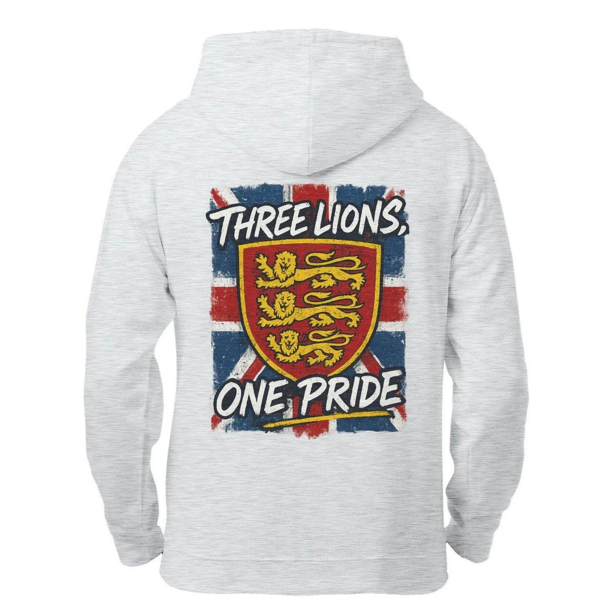 English Lion Zip Hoodie - Heraldic Lions Heritage Unisex - Celtic Wolfwear