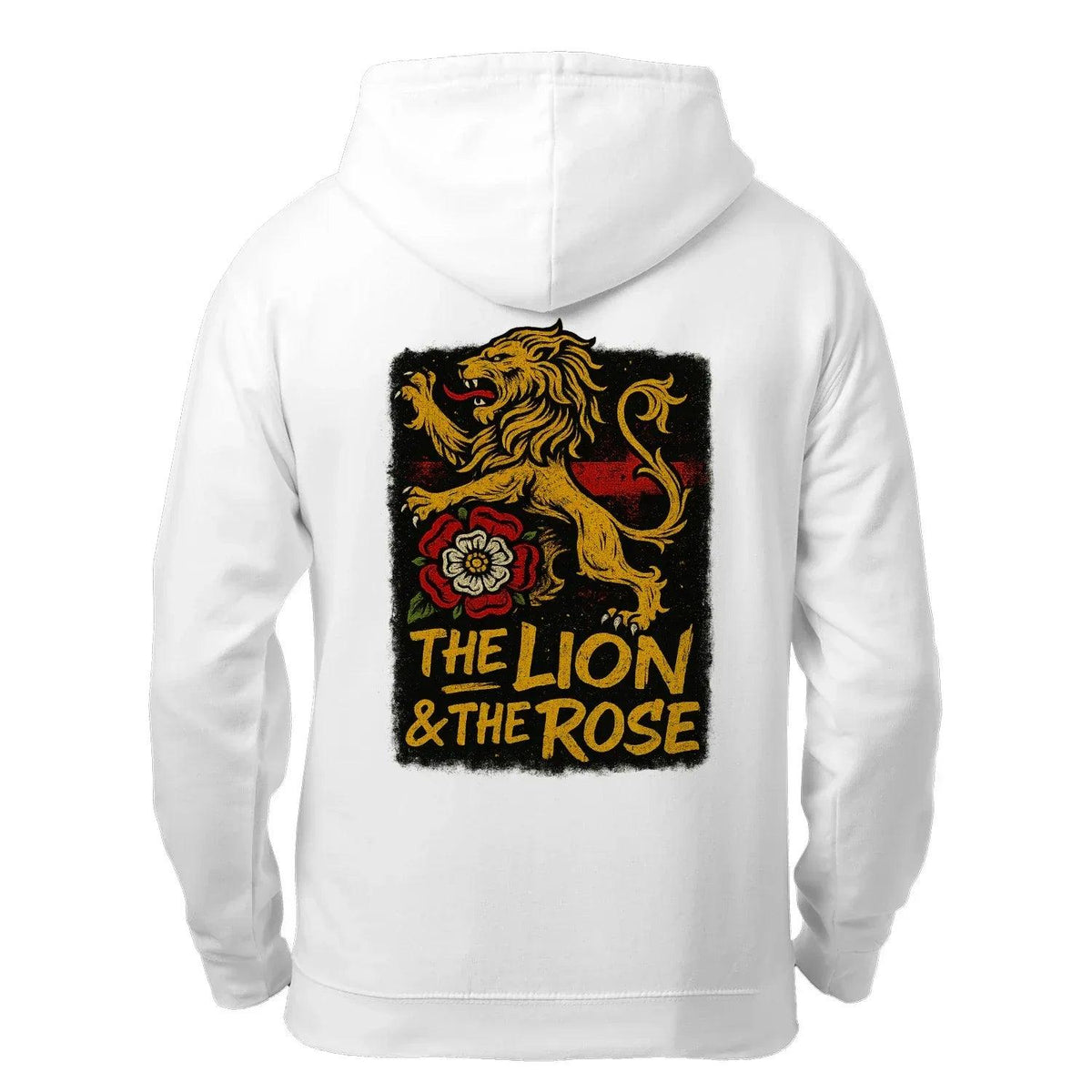 English Lion Zip Hoodie - Rose Premium Unisex Streetwear - Celtic Wolfwear