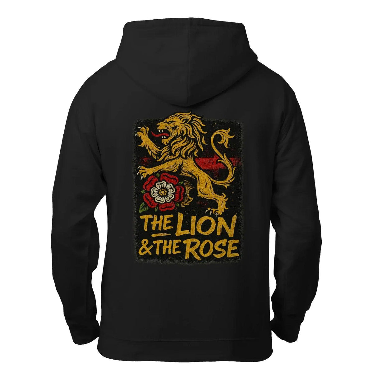 English Lion Zip Hoodie - Rose Premium Unisex Streetwear - Celtic Wolfwear