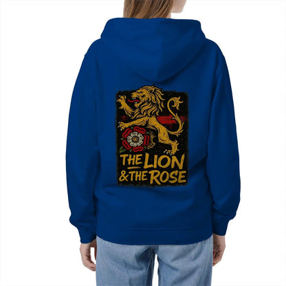 English Lion Zip Hoodie - Rose Premium Unisex Streetwear - Celtic Wolfwear