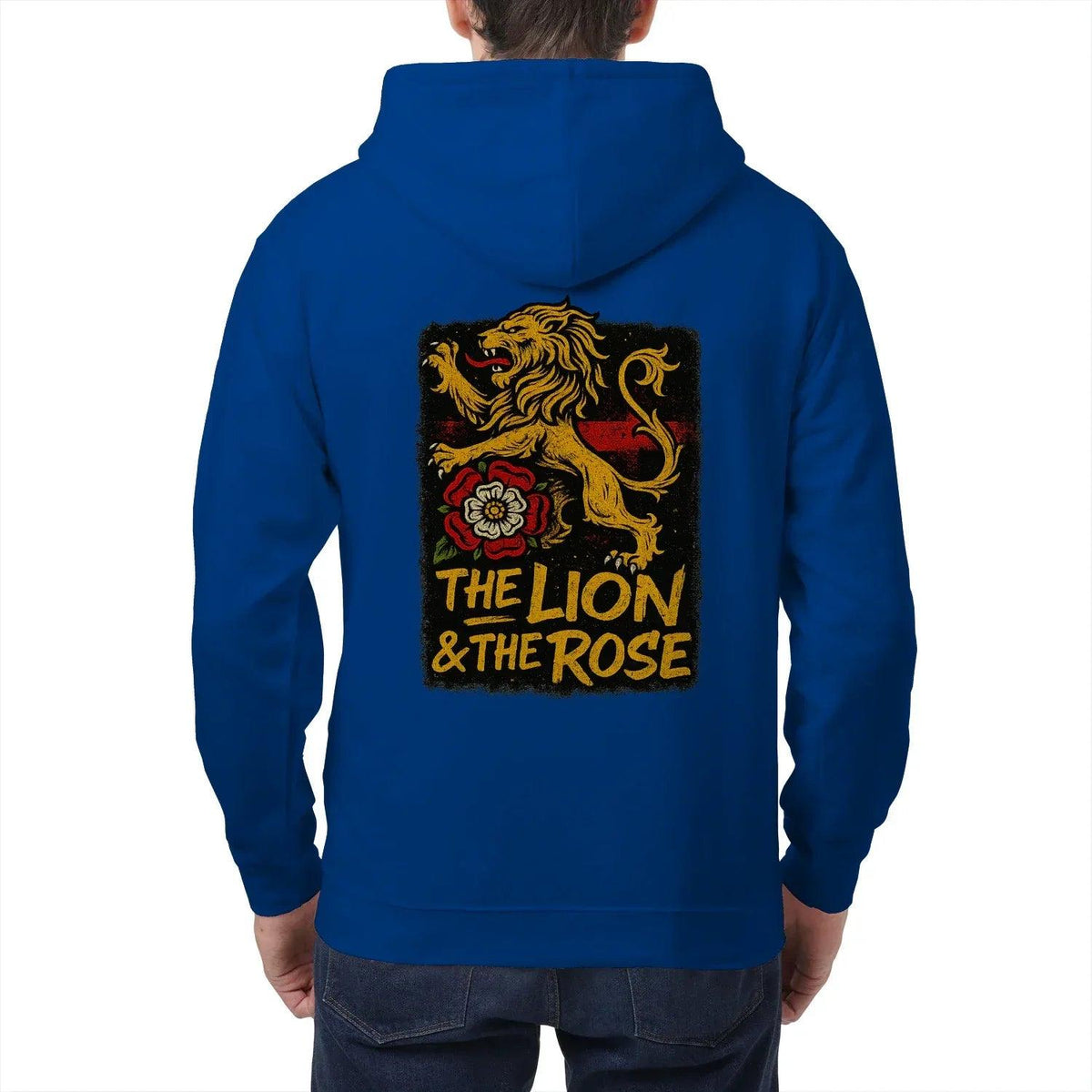 English Lion Zip Hoodie - Rose Premium Unisex Streetwear - Celtic Wolfwear
