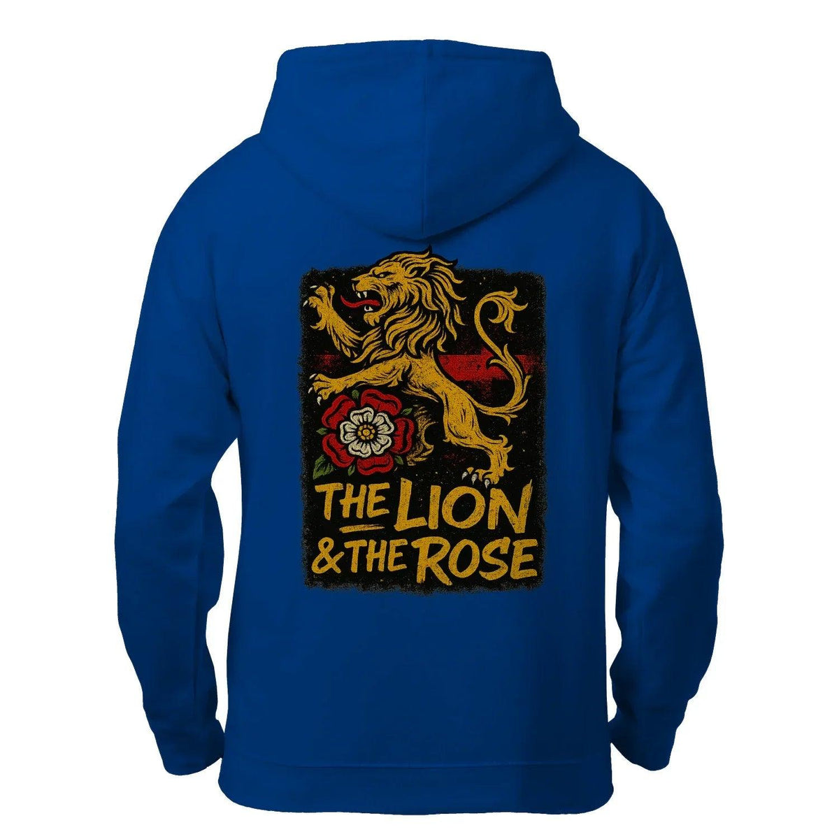 English Lion Zip Hoodie - Rose Premium Unisex Streetwear - Celtic Wolfwear