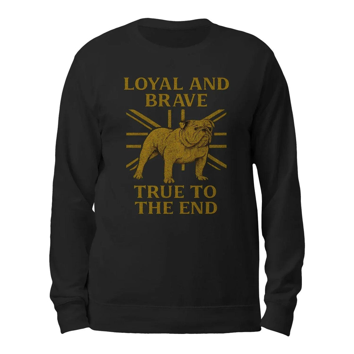 English Sweatshirt - Bulldog Loyal and Brave Rib-hem - Celtic Wolfwear