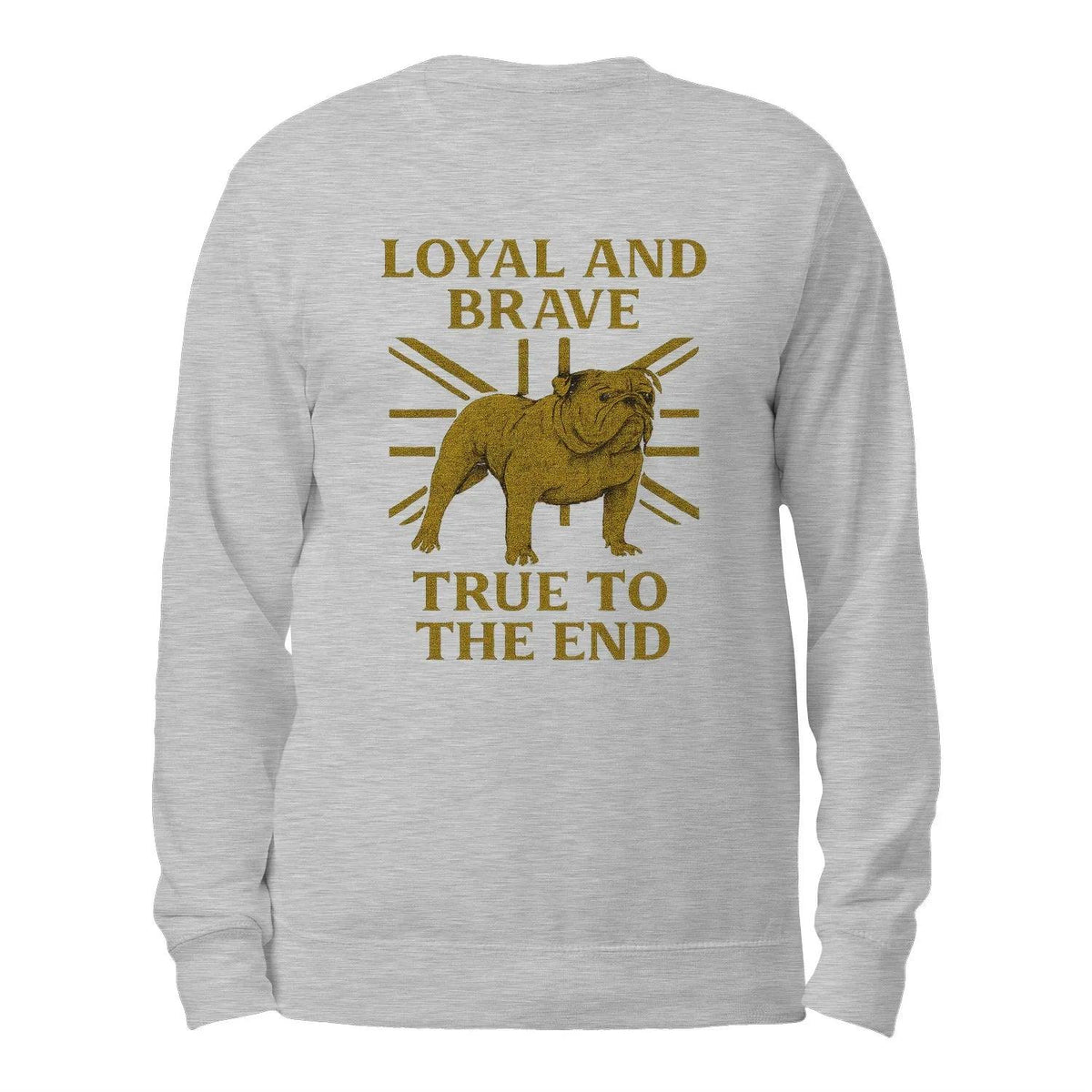English Sweatshirt - Bulldog Loyal and Brave Rib-hem - Celtic Wolfwear