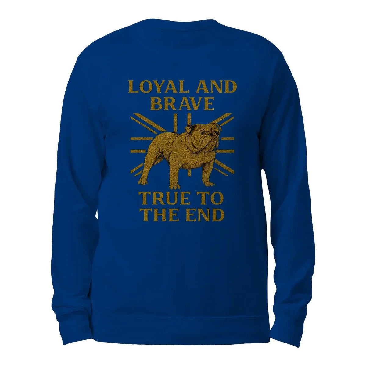 English Sweatshirt - Bulldog Loyal and Brave Rib-hem - Celtic Wolfwear