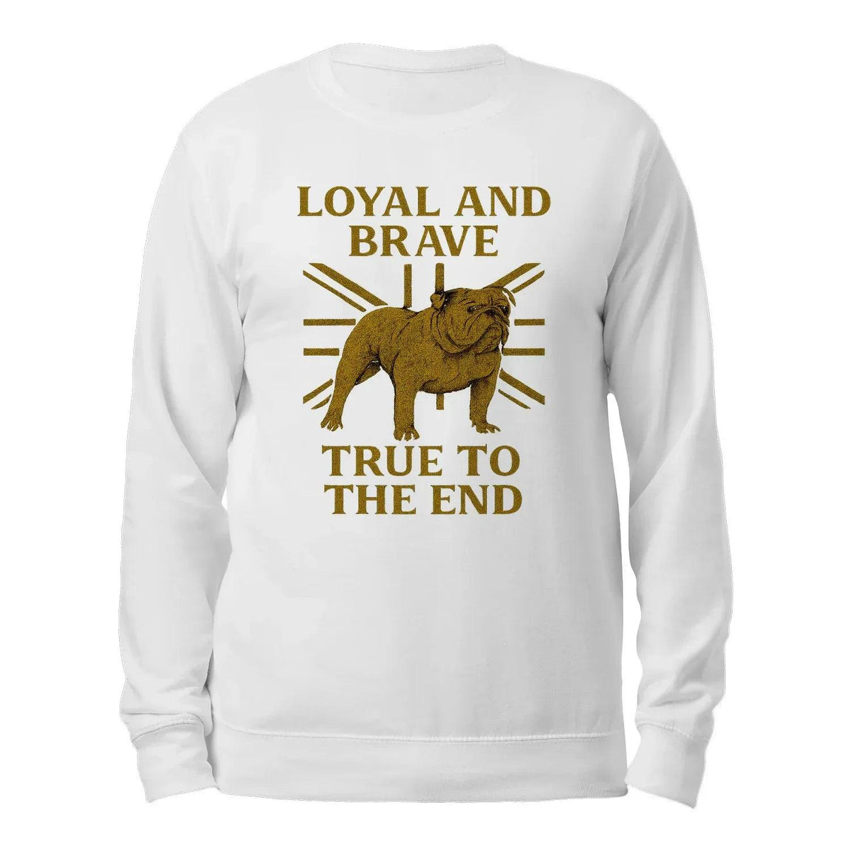 English Sweatshirt - Bulldog Loyal and Brave Rib-hem - Celtic Wolfwear