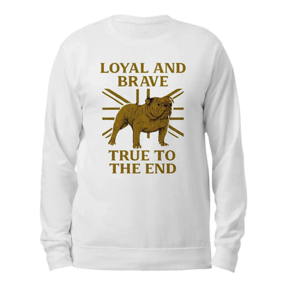 English Sweatshirt - Bulldog Loyal and Brave Rib-hem - Celtic Wolfwear