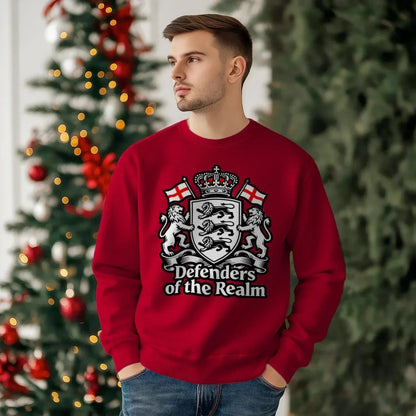 English Sweatshirt - Defenders of the Realm Crew UK Unisex - Celtic Wolfwear