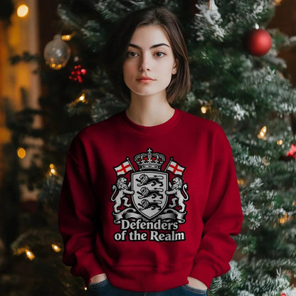 English Sweatshirt - Defenders of the Realm Crew UK Unisex - Celtic Wolfwear