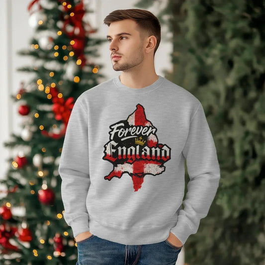 English Sweatshirt - Forever Typography Unisex Streetwear - Celtic Wolfwear