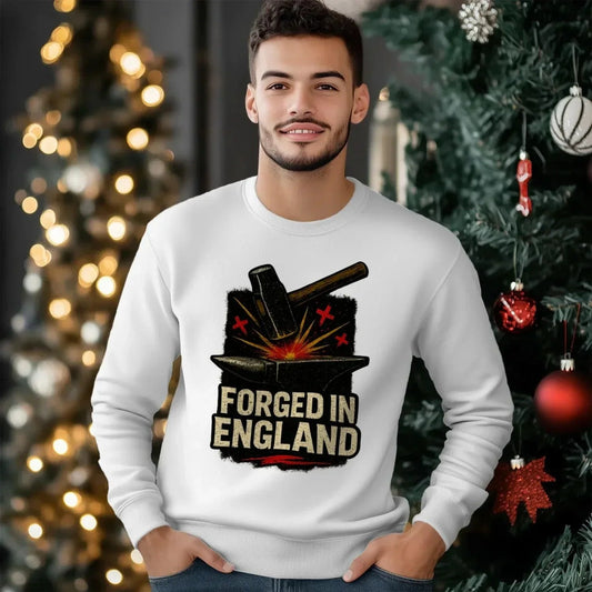 English Sweatshirt - Forged Small, Unisex Matchday Wear - Celtic Wolfwear