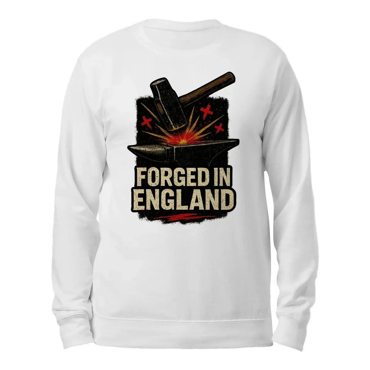English Sweatshirt - Forged Small, Unisex Matchday Wear - Celtic Wolfwear