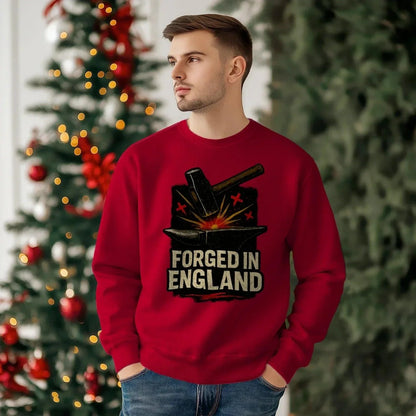 English Sweatshirt - Forged Small, Unisex Matchday Wear - Celtic Wolfwear