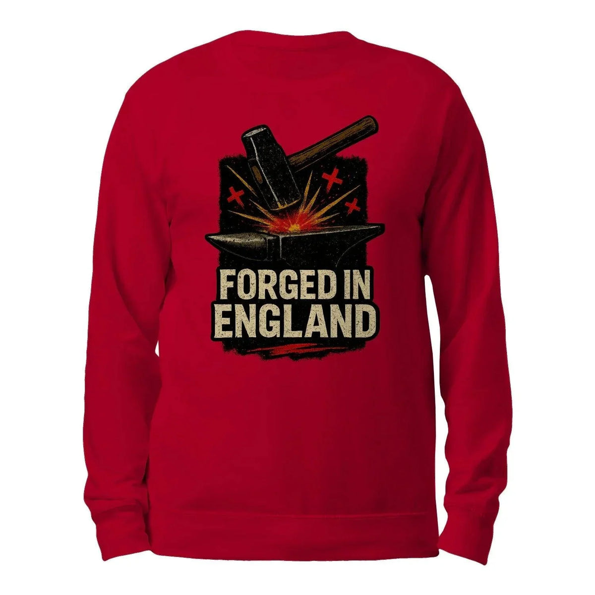 English Sweatshirt - Forged Small, Unisex Matchday Wear - Celtic Wolfwear