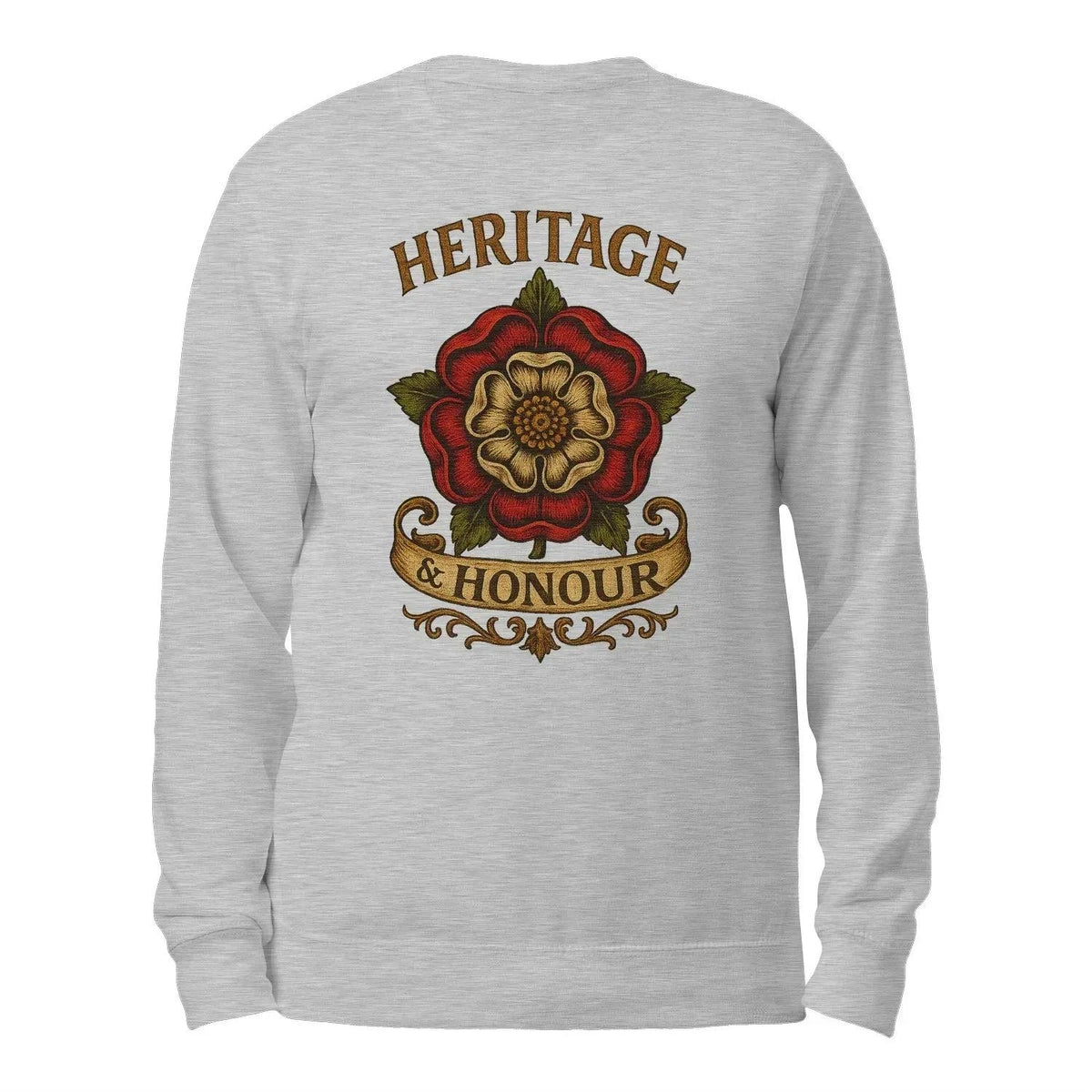 English Sweatshirt - Heritage Honour Rose Unisex Streetwear - Celtic Wolfwear