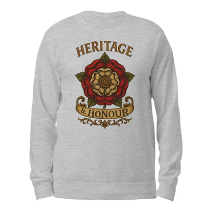 English Sweatshirt - Heritage Honour Rose Unisex Streetwear - Celtic Wolfwear
