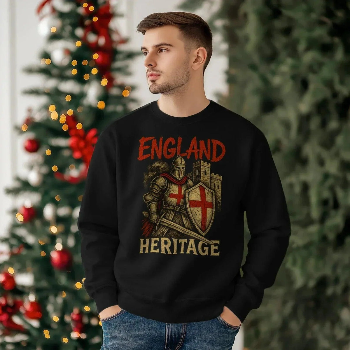 English Sweatshirt - Heritage UK, Unisex Matchday Wear - Celtic Wolfwear