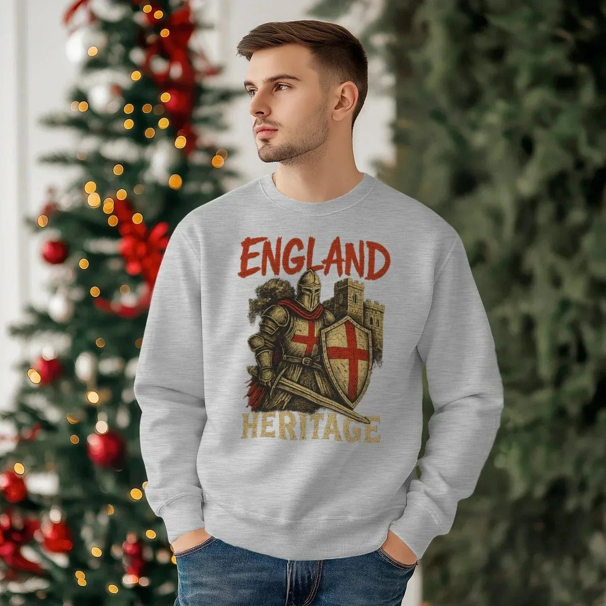 English Sweatshirt - Heritage UK, Unisex Matchday Wear - Celtic Wolfwear