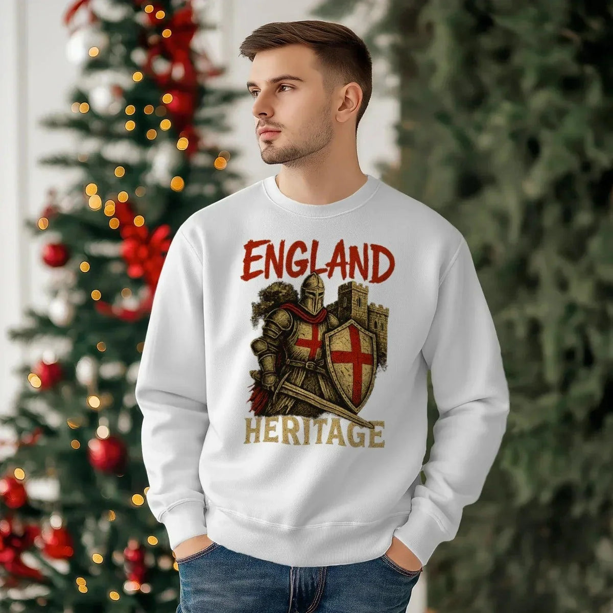 English Sweatshirt - Heritage UK, Unisex Matchday Wear - Celtic Wolfwear