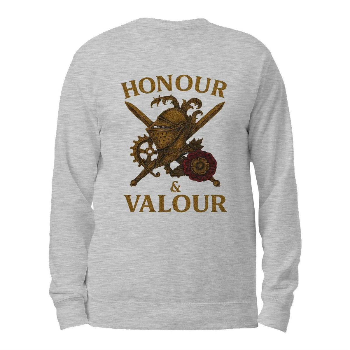 English Sweatshirt - Honour and Valour Unisex Streetwear - Celtic Wolfwear