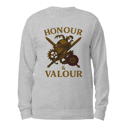 English Sweatshirt - Honour and Valour Unisex Streetwear - Celtic Wolfwear