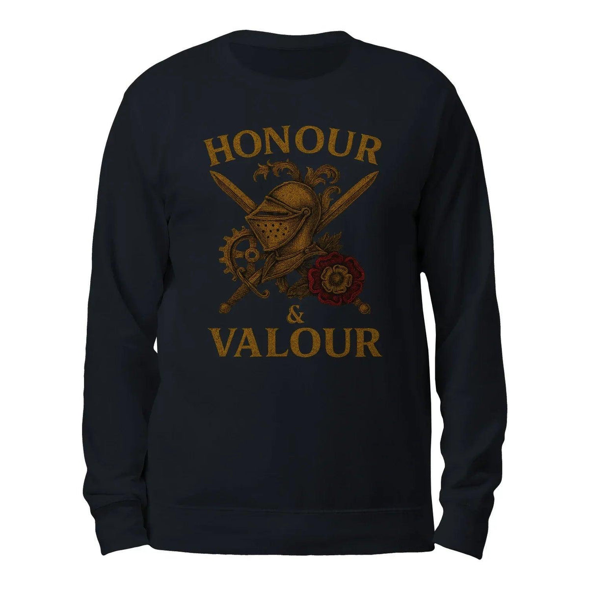 English Sweatshirt - Honour and Valour Unisex Streetwear - Celtic Wolfwear