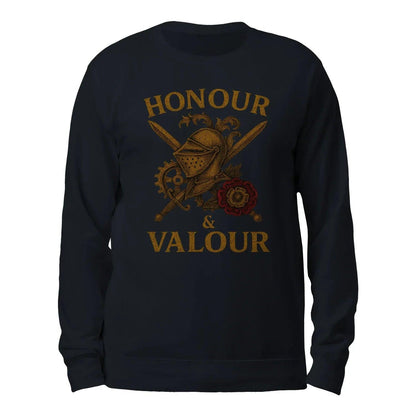 English Sweatshirt - Honour and Valour Unisex Streetwear - Celtic Wolfwear