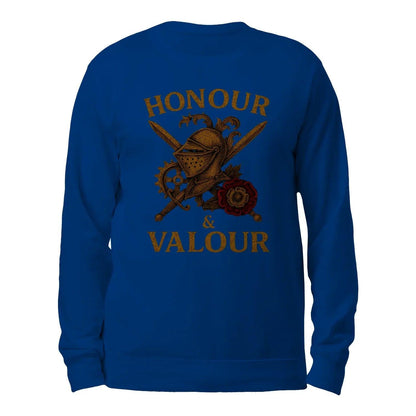 English Sweatshirt - Honour and Valour Unisex Streetwear - Celtic Wolfwear