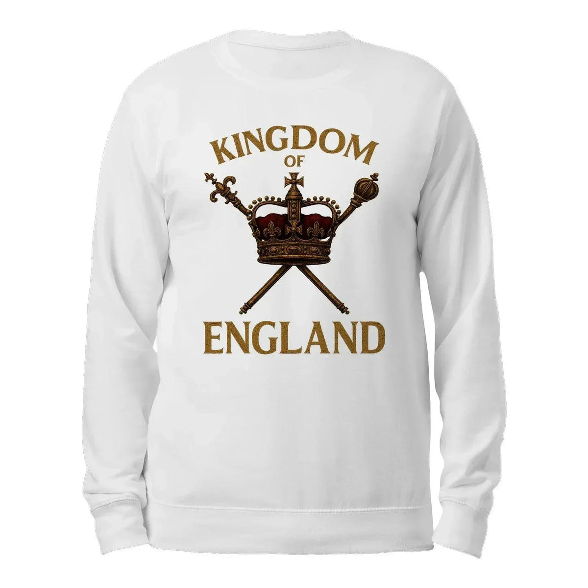 English Sweatshirt - Kingdom of Crown Unisex Streetwear - Celtic Wolfwear