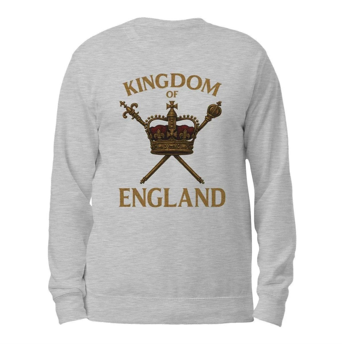 English Sweatshirt - Kingdom of Crown Unisex Streetwear - Celtic Wolfwear